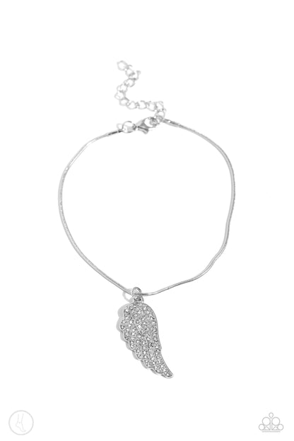 Paparazzi - Angelic Accent - White Anklet